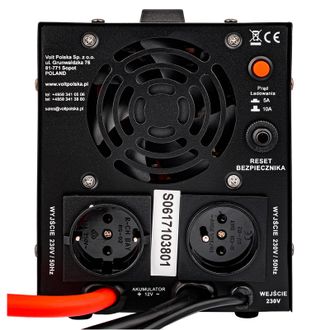 Джерело безперебійного живлення Volt Polska SINUS PRO 800 E BLACK (3SP090812B) Europe - фото 3 Джерело безперебійного живлення Volt Polska SINUS PRO 800 E BLACK (3SP090812B) Europe - фото 3