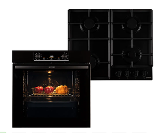 Комплект (Встраиваемый духовой шкаф Gorenje BO6735E05B + Встраиваемая варочная поверхность Gorenje GTW641EB) - фото 1