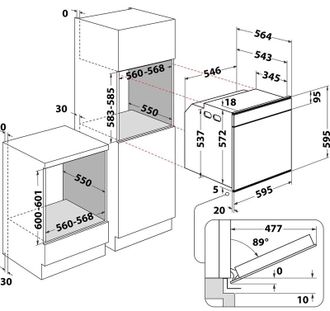 Вбудована духова шафа Whirlpool W6 OS4 4S2 H BL Europe - фото 4 Вбудована духова шафа Whirlpool W6 OS4 4S2 H BL Europe - фото 4
