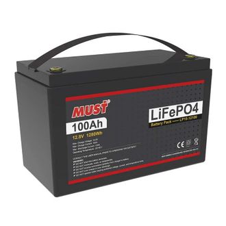Аккумулятор Must LP15-12100 BT (12V/100Ah LifePO4) - фото 1 Аккумулятор Must LP15-12100 BT (12V/100Ah LifePO4) - фото 1