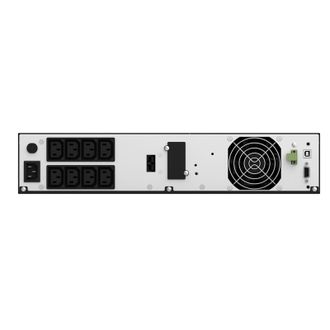 ИБП NJOY Aster 2K (UPCMCOP920HASCG01B), Online, 8 x IEC, USB, LCD, металл - фото 2