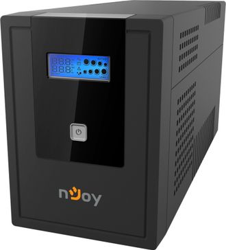 ИБП NJOY Cadu 1500 (UPCMTLS615HCAAZ01B), Lin.int., AVR, 4 x Schuko, USB, LCD, пластик - фото 1