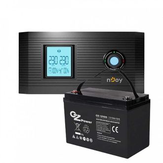 Комплект резервного питания Njoy, ИБП Aira 600 + АКБ OZ Power OZ12V100 - фото 1
