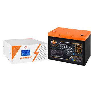 Комплект резервного питания LogicPower B1500 White + литиевая (LiFePO4) батарея 1280Wh - фото 1