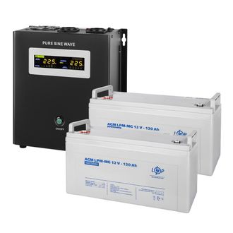 Комплект резервного питания ИБП LogicPower UPS W1500 + мультигелевая АКБ MG 2880Wh (19807) - фото 1