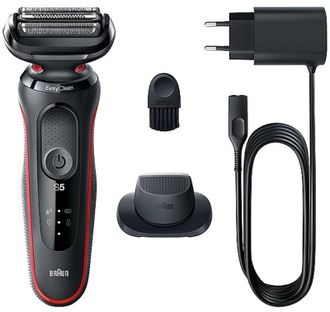 Електробритва Braun Series 5 51-R1200s чорна/червона - фото 1 Електробритва Braun Series 5 51-R1200s чорна/червона - фото 1