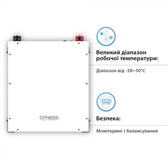 Акумуляторна батарея Dyness A48100 48v 100ah LiFePo4 4.8kwh - фото 2 Акумуляторна батарея Dyness A48100 48v 100ah LiFePo4 4.8kwh - фото 2