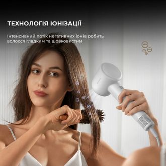Фен Dreame Hair Dryer Gleam Grey (AHD12A-GR) Europe - фото 5 Фен Dreame Hair Dryer Gleam Grey (AHD12A-GR) Europe - фото 5