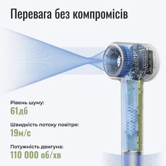 Фен Laifen MINI голубой ледниковый (1HD31-S-EU-BE-001) - фото 6
