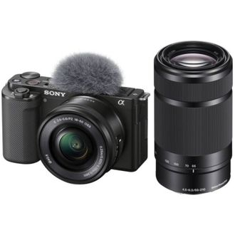 Бездзеркальний фотоапарат Sony ZV-E10 kit (16-50mm + 55-210mm) Black - фото 1 Бездзеркальний фотоапарат Sony ZV-E10 kit (16-50mm + 55-210mm) Black - фото 1