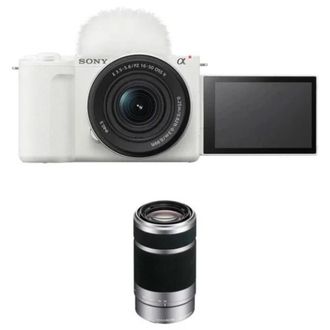 Бездзеркальний фотоапарат Sony ZV-E10 II kit (16-50mm + 55-210mm) White - фото 1