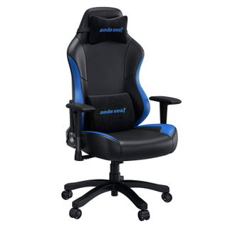 Крісло ігрове Anda Seat Luna Color Size L Black/Blue PVC (AD18-48-BS-PV) - фото 1