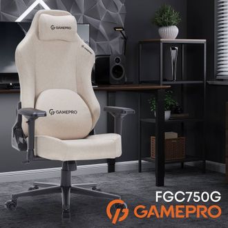 Крісло для геймерів GamePro FGC750G Size L Fabric Beige (FGC750G) - фото 5