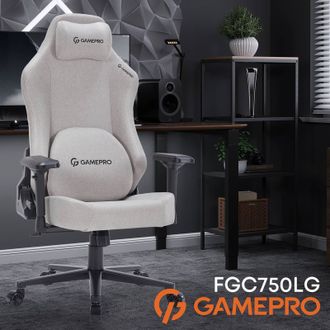 Крісло для геймерів GamePro FGC750LG Size L Fabric Light Grey - фото 5