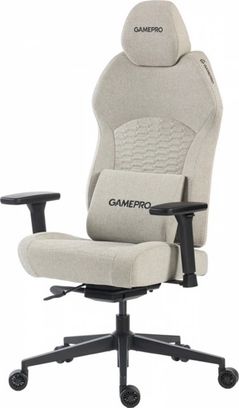 Геймерское кресло GamePro GC760LG Fabric Light Gray - фото 2