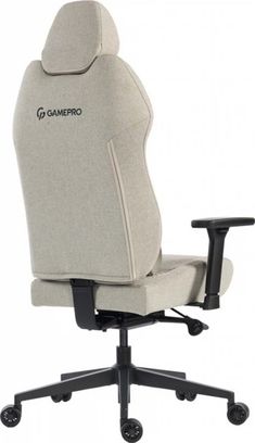 Геймерское кресло GamePro GC760LG Fabric Light Gray - фото 4