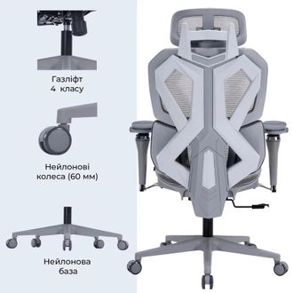 Геймерське крісло GamePro EDGE GC820MG Grey - фото 3 Геймерське крісло GamePro EDGE GC820MG Grey - фото 3