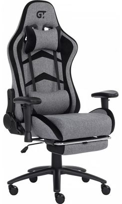 Крісло ігрове GT Racer X-2534-F Fabric Gray/Black Suede - фото 2 Крісло ігрове GT Racer X-2534-F Fabric Gray/Black Suede - фото 2