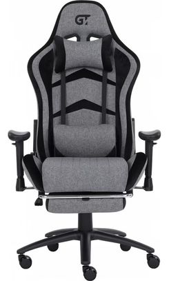 Крісло ігрове GT Racer X-2534-F Fabric Gray/Black Suede - фото 1 Крісло ігрове GT Racer X-2534-F Fabric Gray/Black Suede - фото 1