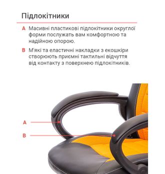 Крісло геймерське АКЛАС Астон PL TILT підліткове Помаранчевий (Чорний/Помаранчевий) (10473) - фото 10 Крісло геймерське АКЛАС Астон PL TILT підліткове Помаранчевий (Чорний/Помаранчевий) (10473) - фото 10