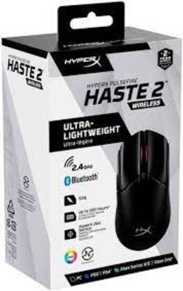 Ігрова миша HyperX Pulsefire Haste 2 WL, Black - фото 2 Ігрова миша HyperX Pulsefire Haste 2 WL, Black - фото 2