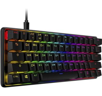 Клавіатура HyperX Alloy Origin 60 Red USB RGB ENG/RU Black (4P5N0AA) - фото 2 Клавіатура HyperX Alloy Origin 60 Red USB RGB ENG/RU Black (4P5N0AA) - фото 2