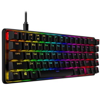 Клавіатура HyperX Alloy Origins 65 Red USB RGB ENG/RU, Black (4P5D6AX) - фото 2 Клавіатура HyperX Alloy Origins 65 Red USB RGB ENG/RU, Black (4P5D6AX) - фото 2