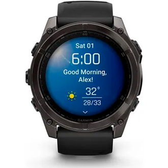 Смарт-годинник Garmin Fenix 8 51mm AMOLED Sapphire Carbon Gray DLC Titanium with Black Silicone (010-02905-63) - фото 2