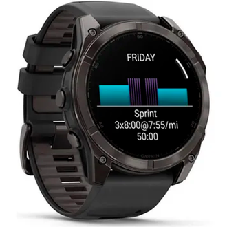 Смарт-годинник Garmin Fenix 8 51mm AMOLED Sapphire Carbon Gray DLC Titanium with Black Silicone (010-02905-63) - фото 3