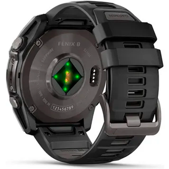 Смарт-годинник Garmin Fenix 8 51mm AMOLED Sapphire Carbon Gray DLC Titanium with Black Silicone (010-02905-63) - фото 5