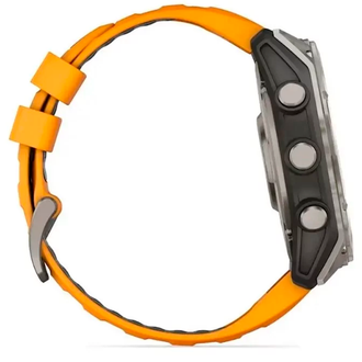 Смарт-годинник Garmin Fenix 8 51mm AMOLED Sapphire Graphite DLC Titanium with Spark Orange Silicone (010-02905-53) - фото 2