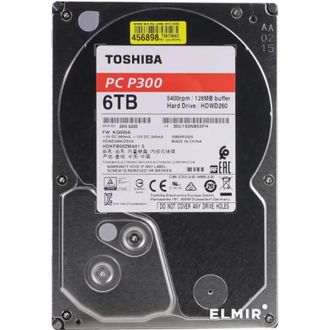 Внутрішній накопичувач HDD SATA 6.0TB Toshiba P300 5400rpm 128MB (HDWD260UZSVA) - фото 1 Внутрішній накопичувач HDD SATA 6.0TB Toshiba P300 5400rpm 128MB (HDWD260UZSVA) - фото 1