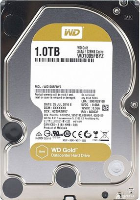Запам’ятовувальний пристрій на жорстких дисках (HDD) SATA 1TB 7200RPM 6GB/S 128MB GOLD WD1005FBYZ WDC - фото 1 Запам’ятовувальний пристрій на жорстких дисках (HDD) SATA 1TB 7200RPM 6GB/S 128MB GOLD WD1005FBYZ WDC - фото 1