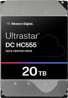 Жесткий диск WD Ultrastar DC HC555 20 TB 7200RPM 512MB (WUH722020CLE6L4 0B48724) - фото 1 Жесткий диск WD Ultrastar DC HC555 20 TB 7200RPM 512MB (WUH722020CLE6L4 0B48724) - фото 1