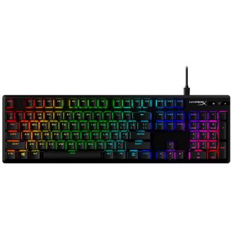 Клавіатура HyperX Alloy Origins Red USB RGB PBT ENG/RU, Black (639N3AA) - фото 1