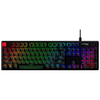 Клавіатура HyperX Alloy Origins Red USB RGB PBT ENG/RU, Black (639N3AA) - фото 4