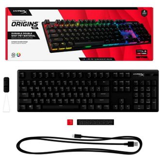 Клавіатура HyperX Alloy Origins Red USB RGB PBT ENG/RU, Black (639N3AA) - фото 11