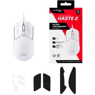 Ігрова миша HyperX Pulsefire Haste 2 USB, White (6N0A8AA) - фото 4 Ігрова миша HyperX Pulsefire Haste 2 USB, White (6N0A8AA) - фото 4