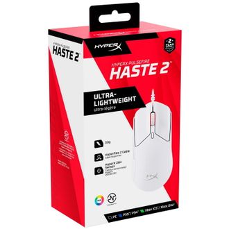 Ігрова миша HyperX Pulsefire Haste 2 USB, White (6N0A8AA) - фото 10 Ігрова миша HyperX Pulsefire Haste 2 USB, White (6N0A8AA) - фото 10