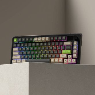Клавіатура ігрова FL ESPORTS CMK75 Desert Grey FLCMMK Ice Pink switches TFT Knob Three-Mode (CMK75-7530) - фото 2 Клавіатура ігрова FL ESPORTS CMK75 Desert Grey FLCMMK Ice Pink switches TFT Knob Three-Mode (CMK75-7530) - фото 2