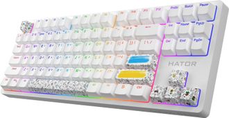 Клавіатура механічна HATOR Rockfall 2 Mecha TKL Authentic Edition (HTK-531) white - фото 3 Клавіатура механічна HATOR Rockfall 2 Mecha TKL Authentic Edition (HTK-531) white - фото 3