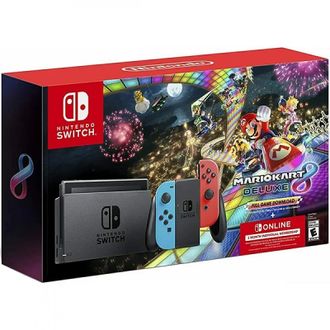 Портативна ігрова приставка Nintendo Switch Oled Red/Blue + Mario Kart 8 Deluxe (Download code) + 3 months - фото 1 Портативна ігрова приставка Nintendo Switch Oled Red/Blue + Mario Kart 8 Deluxe (Download code) + 3 months - фото 1