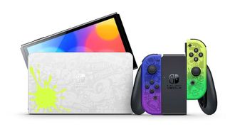 Портативна ігрова приставка Nintendo Switch OLED Model Splatoon 3 Edition - фото 1 Портативна ігрова приставка Nintendo Switch OLED Model Splatoon 3 Edition - фото 1