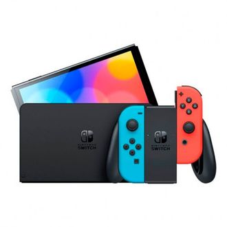 Портативна ігрова приставка Nintendo Switch OLED with Neon Blue and Neon Red Joy-Con - фото 1