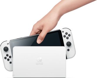 Портативна ігрова приставка Nintendo Switch OLED with White Joy-Con (045496453435) - фото 2
