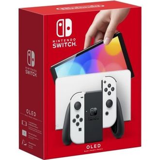 Портативна ігрова приставка Nintendo Switch OLED with White Joy-Con (045496453435) - фото 3
