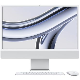 Apple iMac 24" M3/8GB/256GB Silver 2023 (MQR93) - фото 1 Apple iMac 24" M3/8GB/256GB Silver 2023 (MQR93) - фото 1