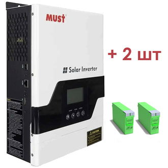 Комплект збереження енергії Інвертор Must PV18-3224VPM II + 2шт гелевих акумуляторів Monbat 12MVR200 - фото 1 Комплект збереження енергії Інвертор Must PV18-3224VPM II + 2шт гелевих акумуляторів Monbat 12MVR200 - фото 1