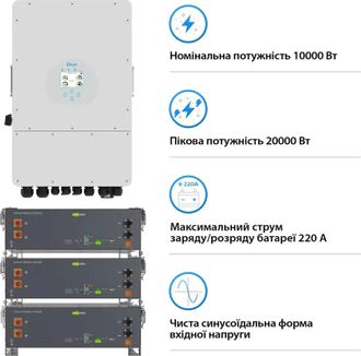 Система хранения энергии Deye SV-1DE10K1-LEC15K1-1 (10kW 15.4kWh 3BAT LiFePO4 ≥6000 циклов) - фото 3 Система хранения энергии Deye SV-1DE10K1-LEC15K1-1 (10kW 15.4kWh 3BAT LiFePO4 ≥6000 циклов) - фото 3
