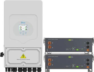 Система зберігання енергії Deye SV-1DE6K2-LEC10K1-1 (6kW 10.2kWh 2BAT LiFePO4 ≥6000 циклів) - фото 1